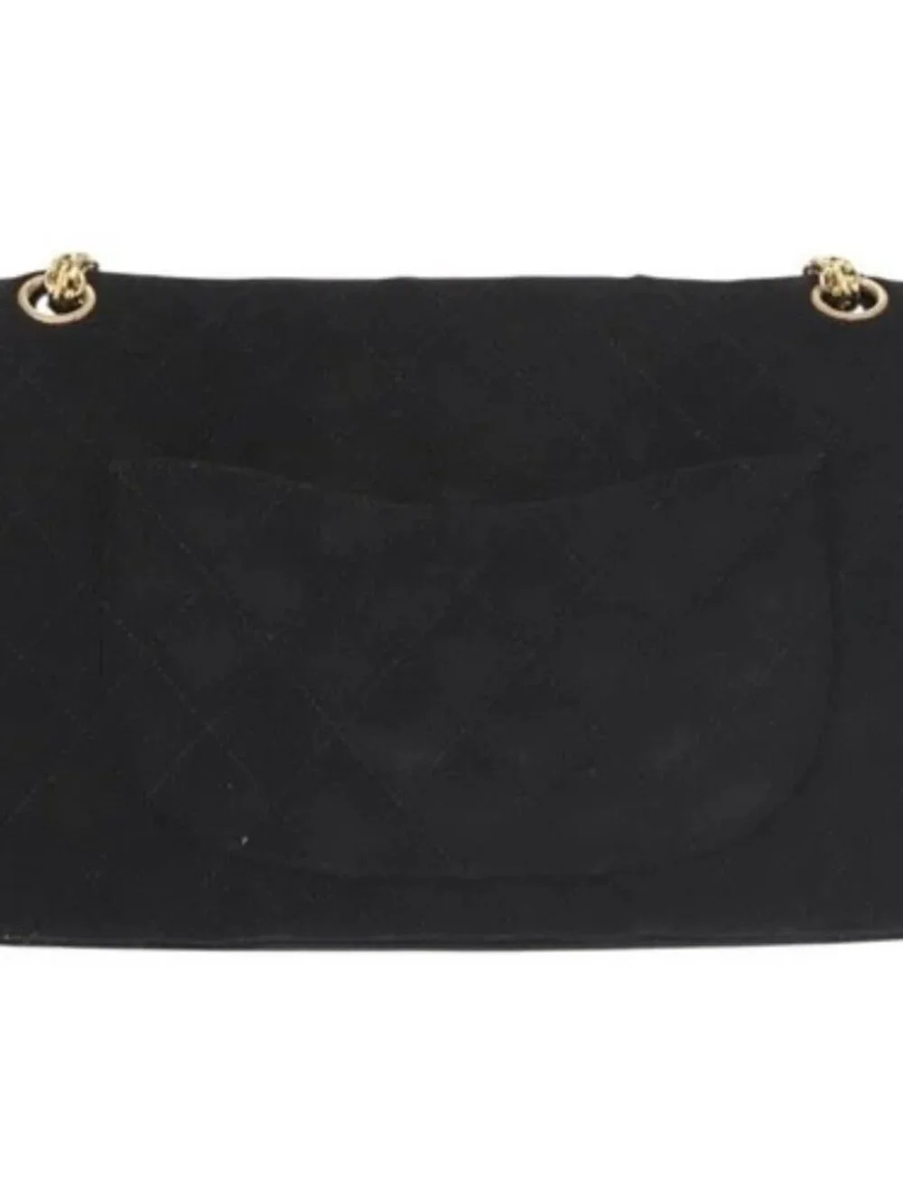 CHANEL Matelasse 25 Chain Shoulder Bag cotton Black Gold CC Auth gh984